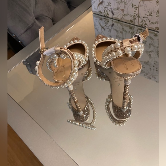 × Nicola Bathie Bebe Ankle Strap Glitter
Pearl Detailing Pumps - Picture 3 of 8